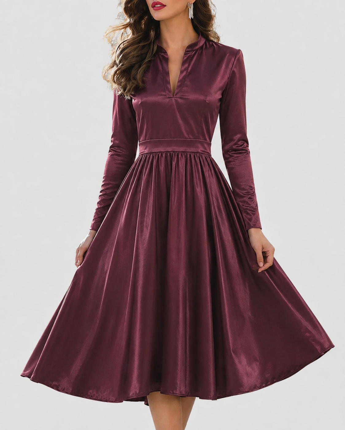 Susanne – Elegant V-Neck Dress