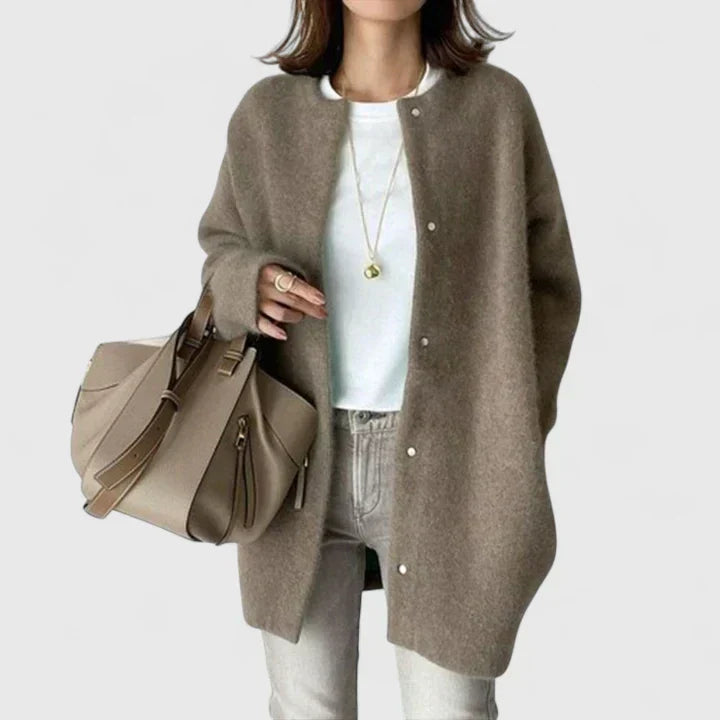 Women’s cardigan - Loose fit with buttons - J&B; - 3 - London-stylehouse.com