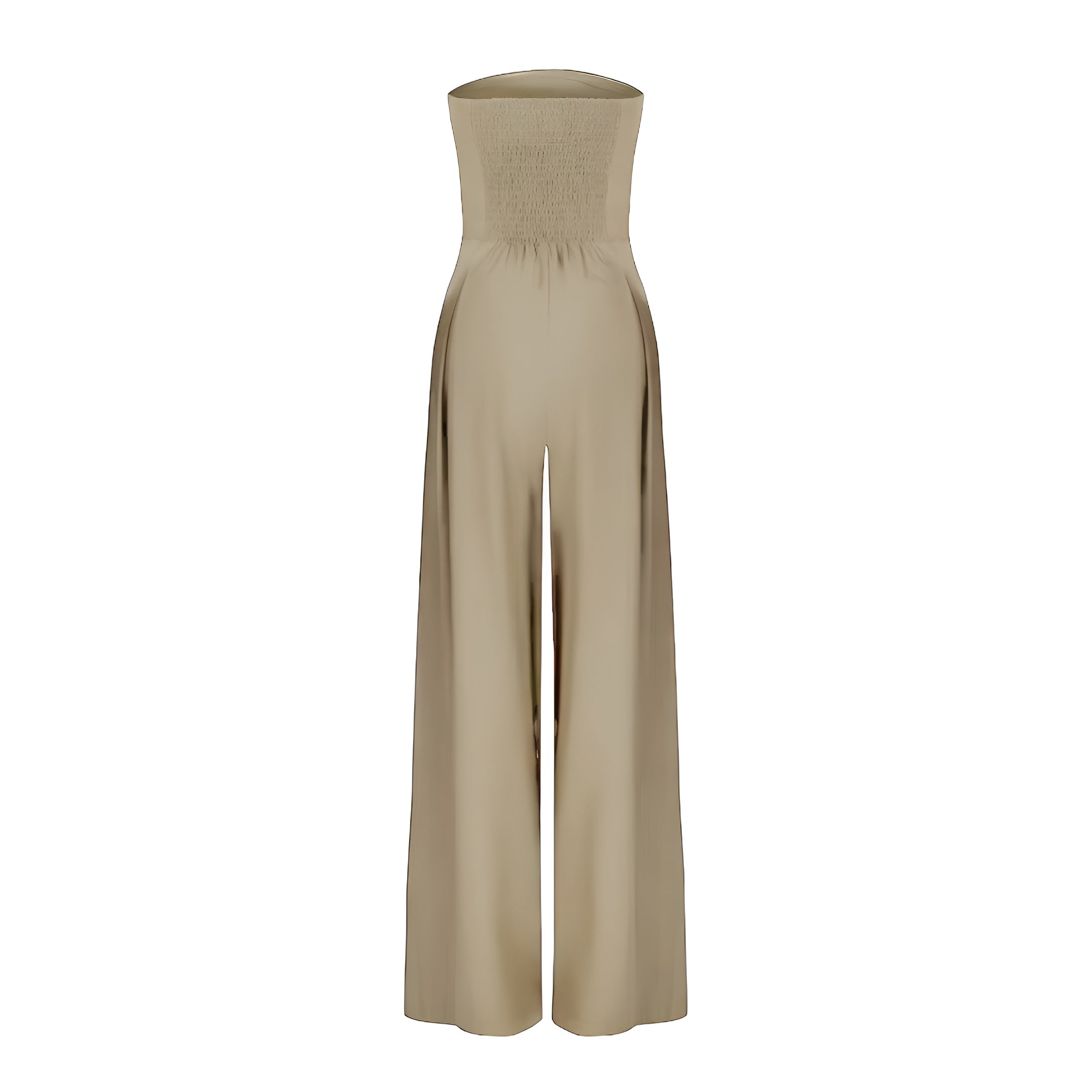 Strapless jumpsuit for women with wide-leg trousers and pockets - J&B; - 4 - London-stylehouse.com