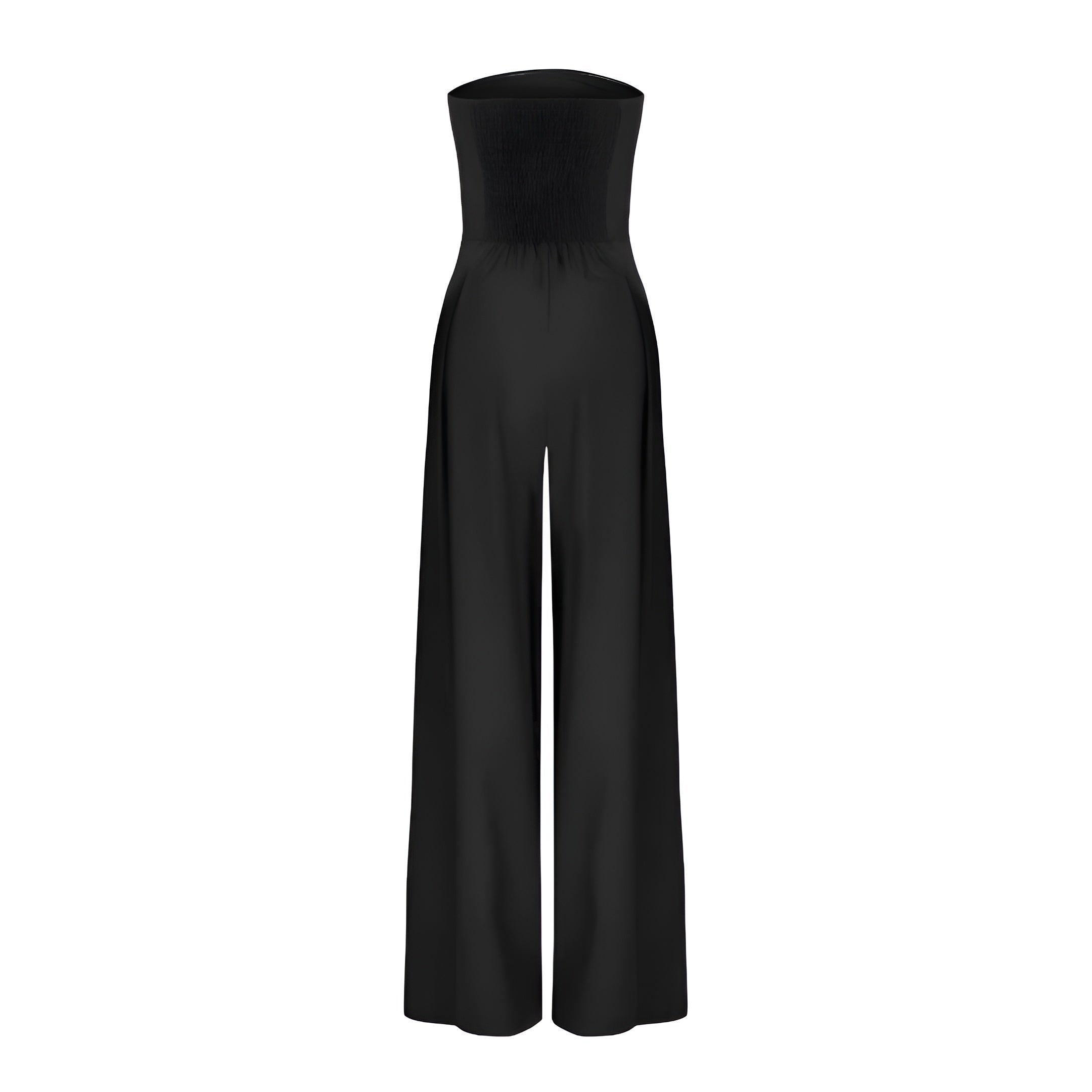 Strapless jumpsuit for women with wide-leg trousers and pockets - J&B; - 6 - London-stylehouse.com