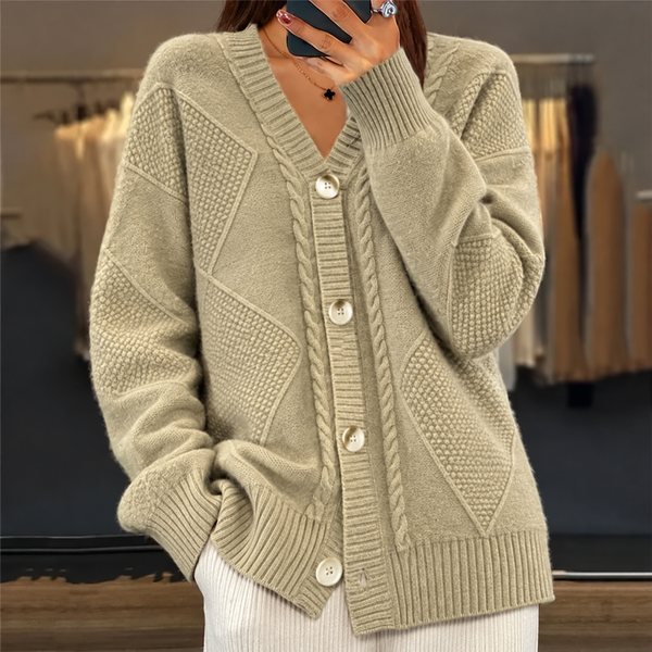 Ladies' Knitted Cardigan – Luxuriously Soft Jumper with Button Closure and Full Sleeves | L&S