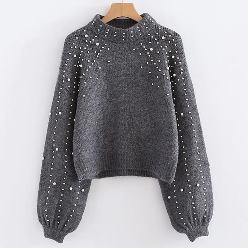 Lieselotte – Women Pearl Detail Sweater - Image 9