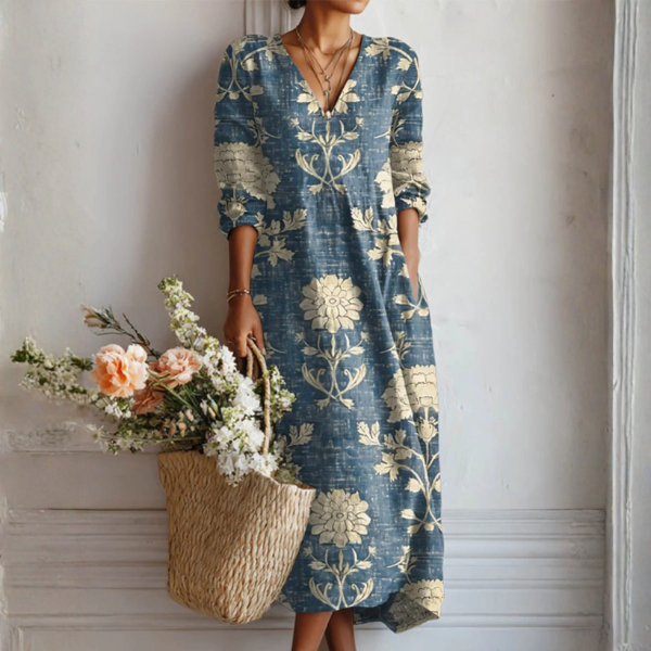 Antonia – Floral Playful Maxi Dress - Image 1