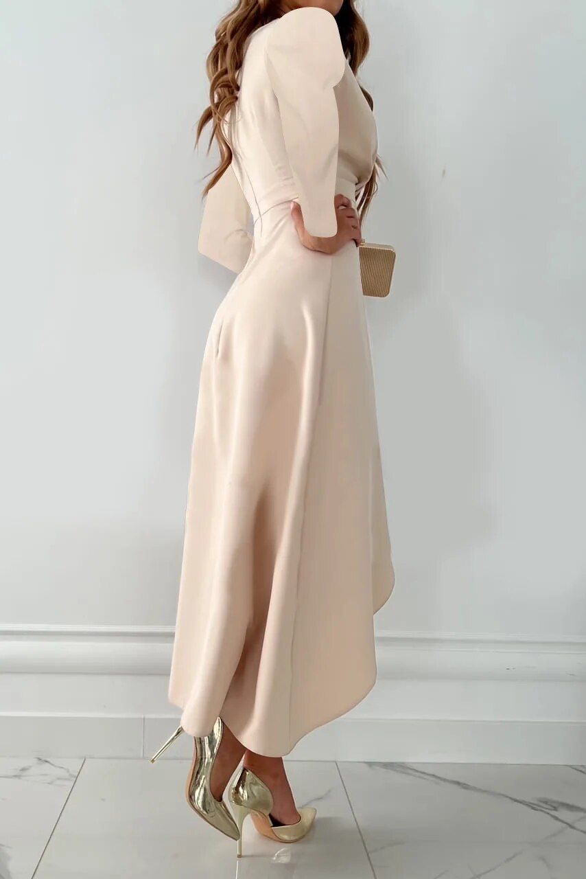 Sophia – Long Sleeve Wrap Midi Dress Womenswear