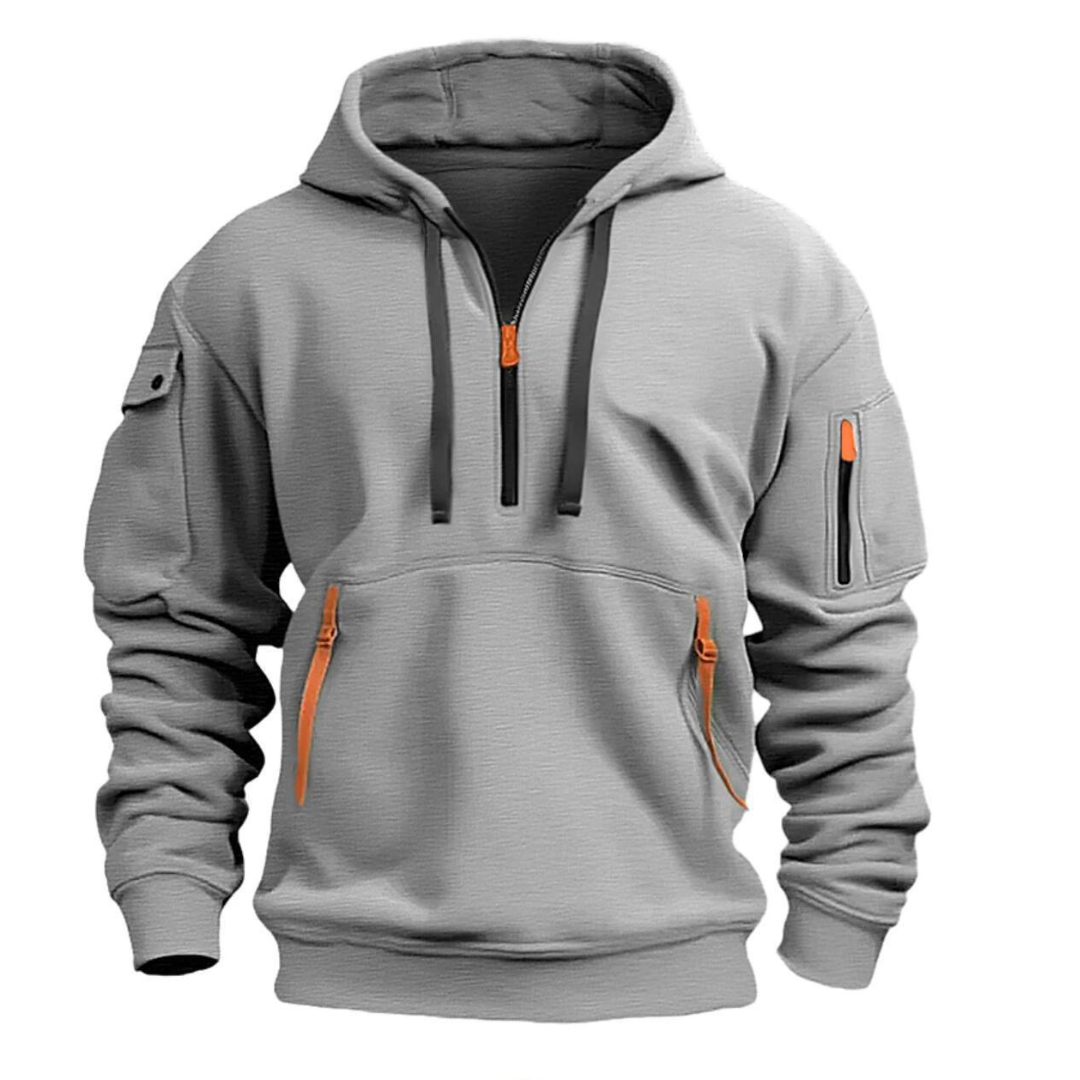 Men's hoodie with zipped pockets and a hood - J&B; - 2 - London-stylehouse.com
