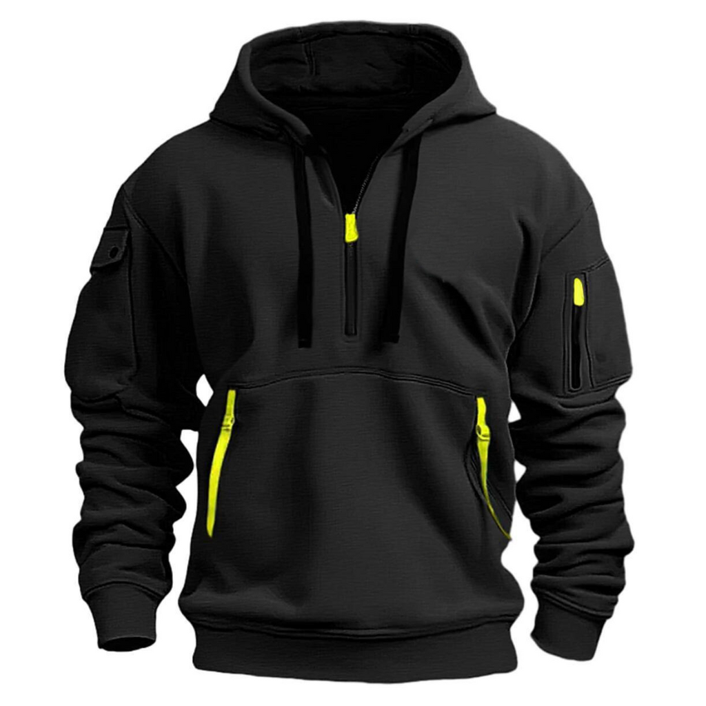Men's hoodie with zipped pockets and a hood - J&B; - 3 - London-stylehouse.com