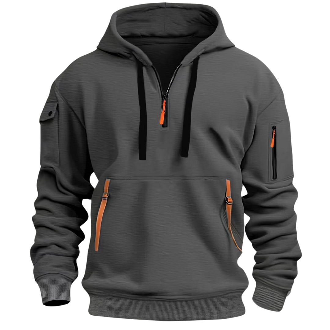 Men's hoodie with zipped pockets and a hood - J&B; - 5 - London-stylehouse.com