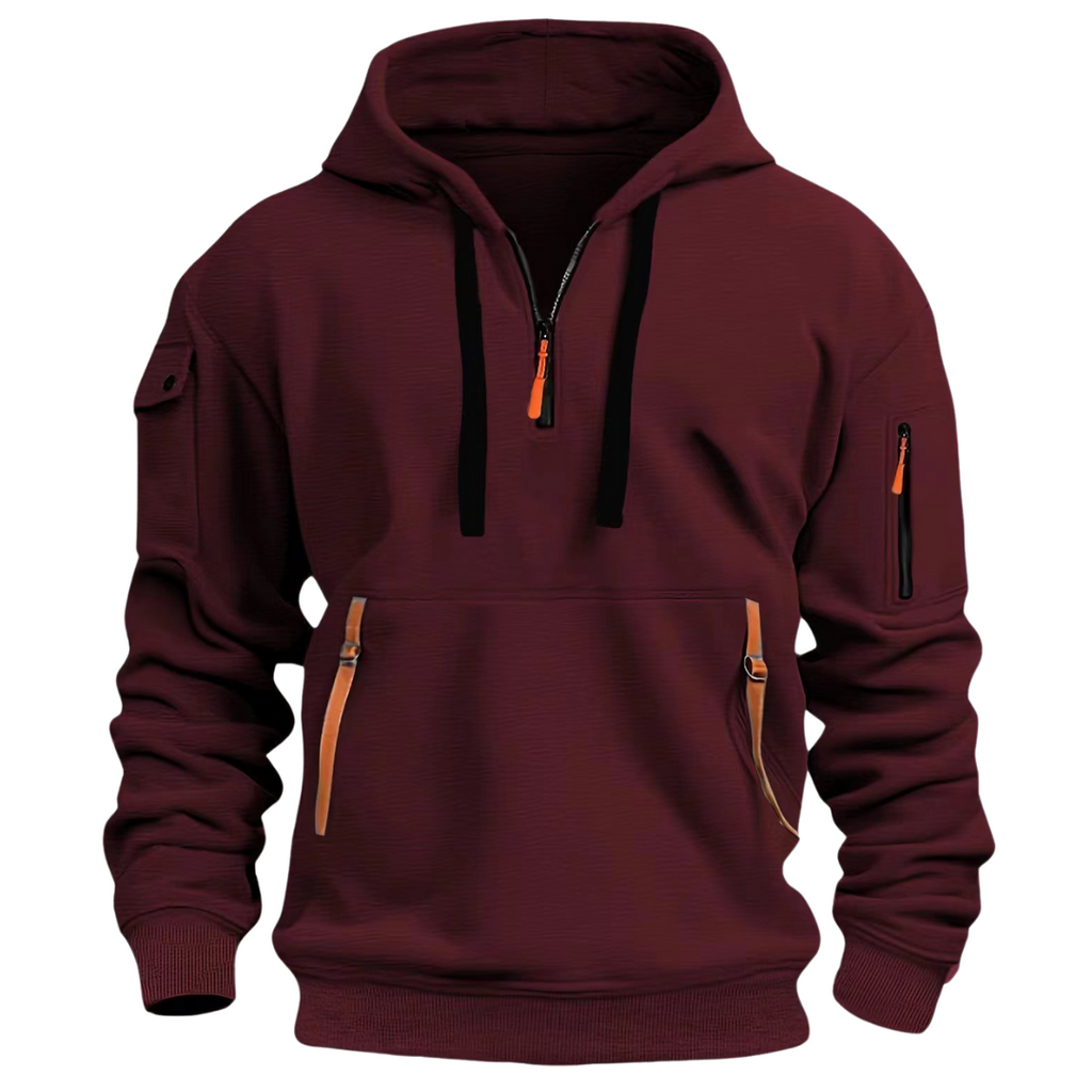 Men's hoodie with zipped pockets and a hood - J&B; - 6 - London-stylehouse.com
