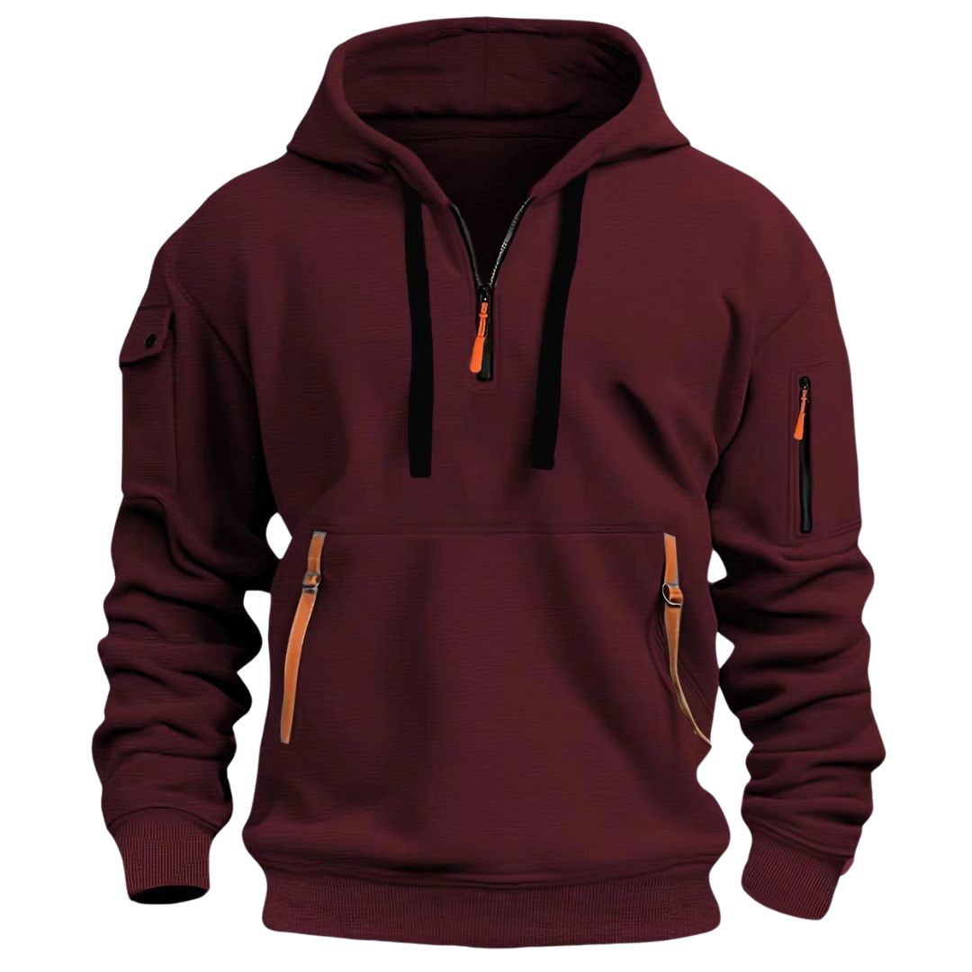 Men's hoodie with zipped pockets and a hood - J&B; - 6 - London-stylehouse.com