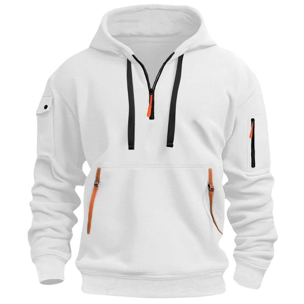 Men's hoodie with zipped pockets and a hood - J&B; - 7 - London-stylehouse.com