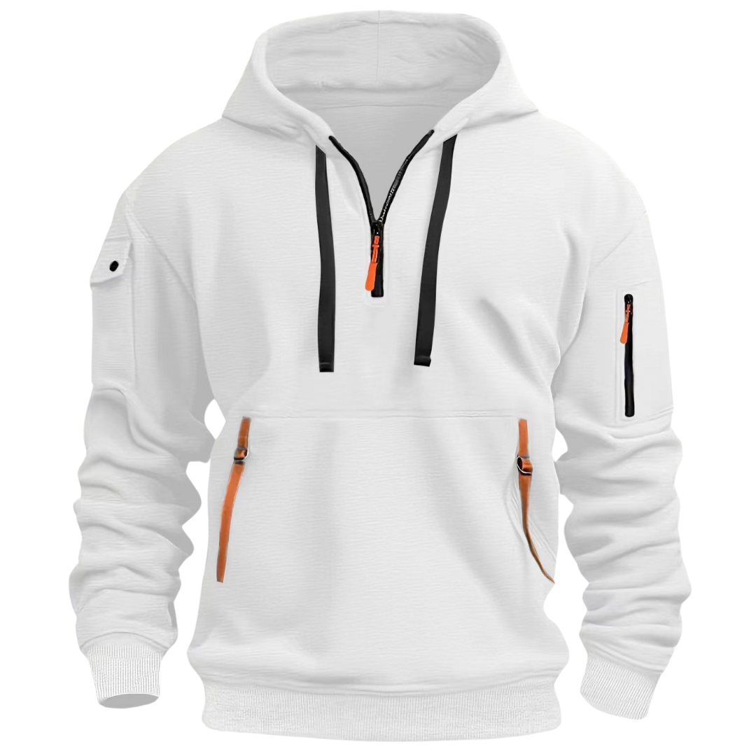 Men's hoodie with zipped pockets and a hood - J&B; - 7 - London-stylehouse.com