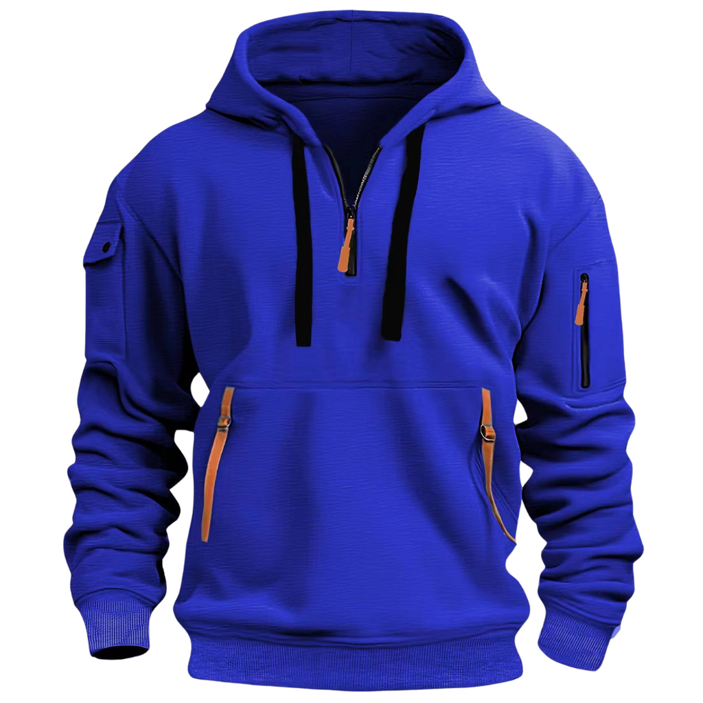 Men's hoodie with zipped pockets and a hood - J&B; - 8 - London-stylehouse.com