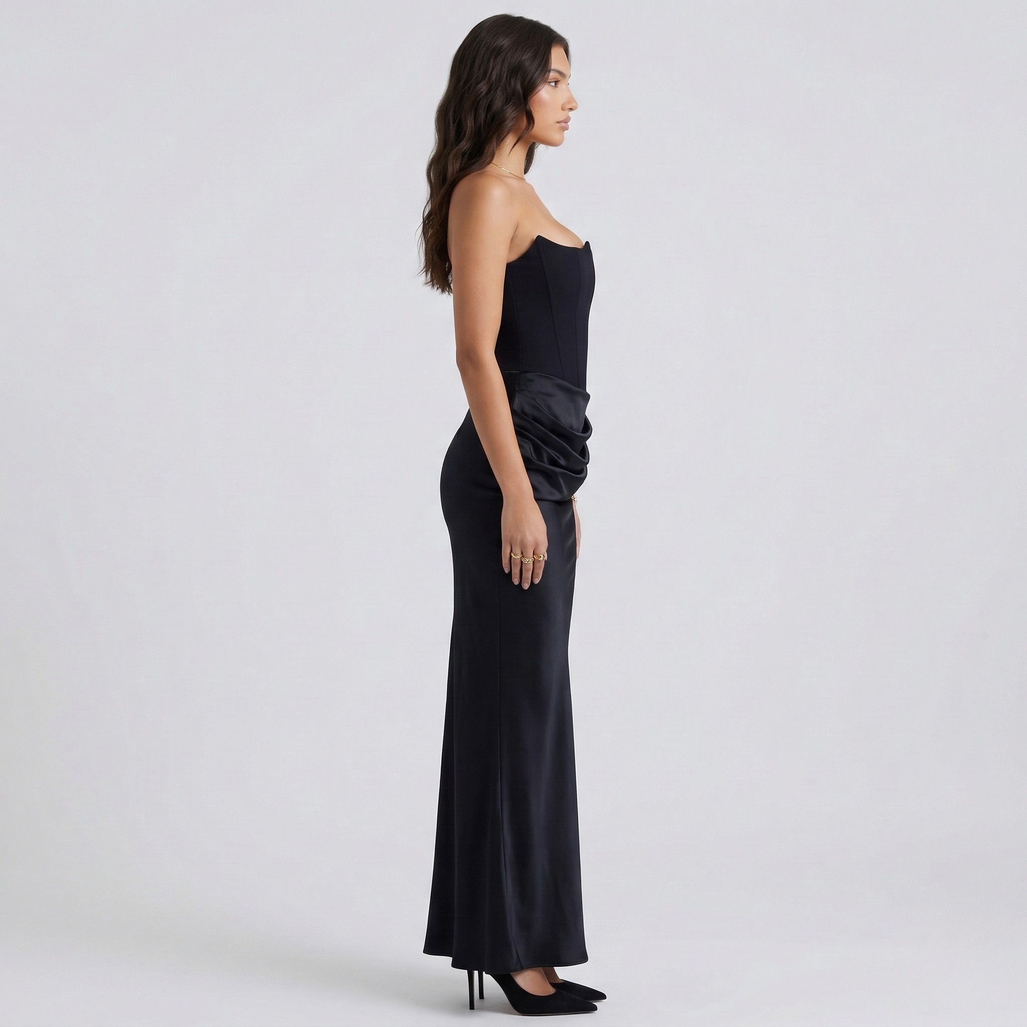 Andrea – Elegant Strapless Evening Dress for Women - Image 2