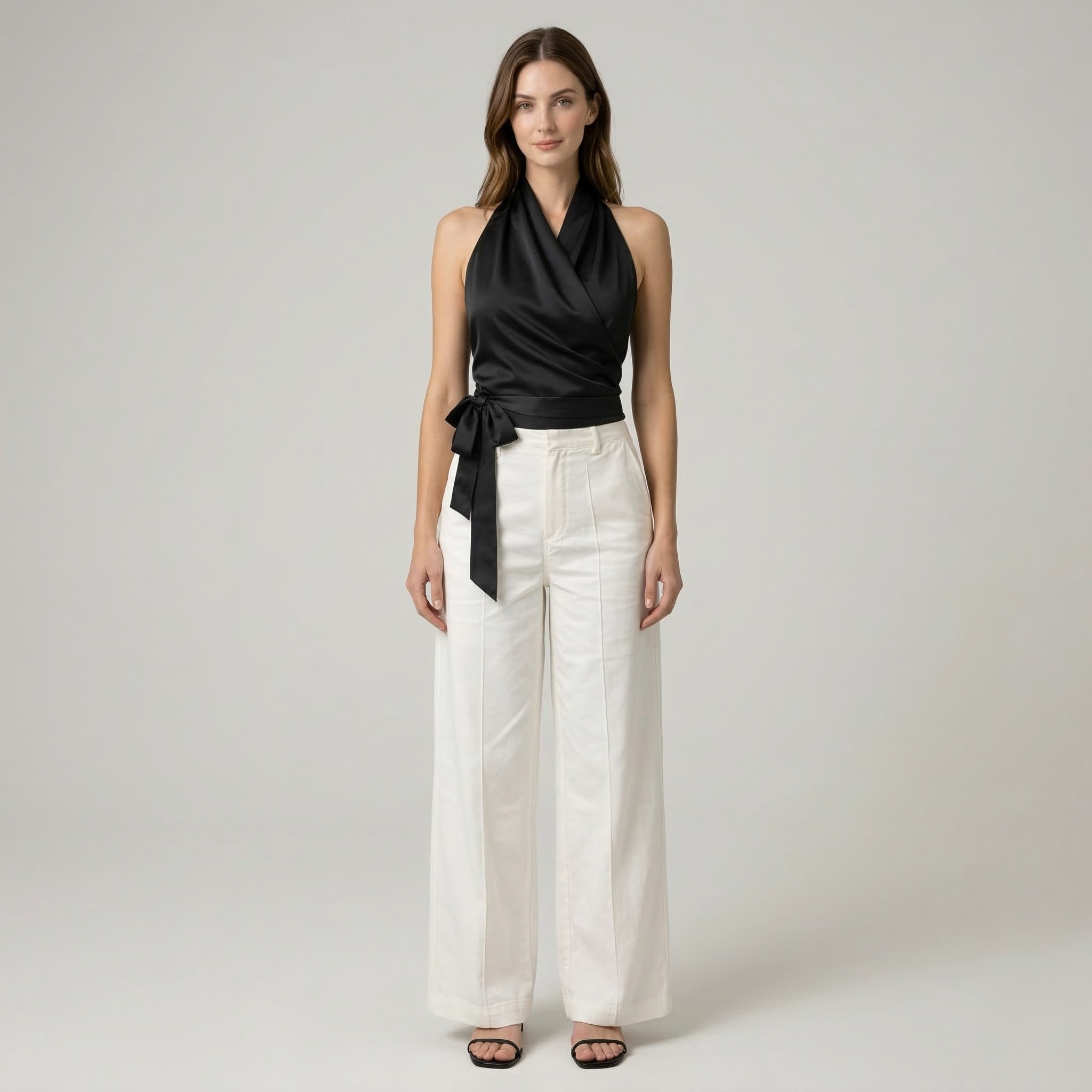 Susanne – Elegant Halter Neck Top with Belt for Women - Image 4