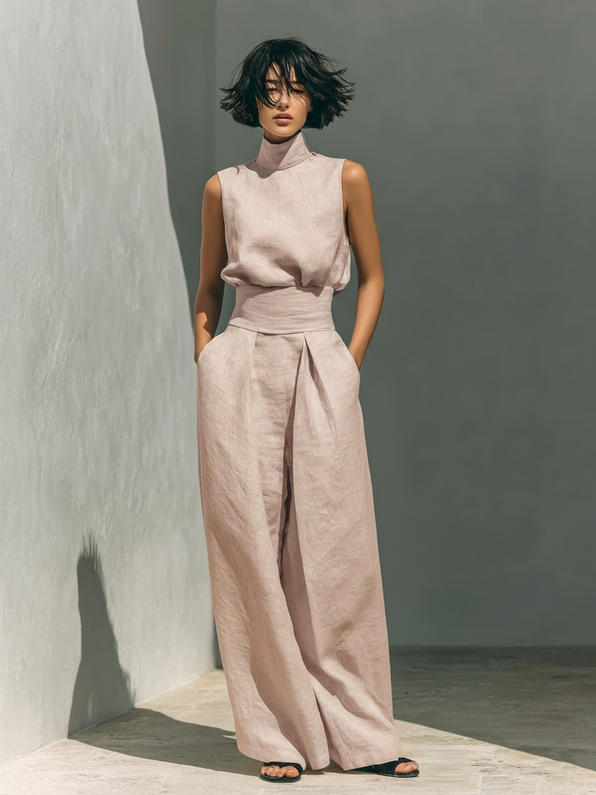 Lieselotte – Sleeveless Blouse and Wide-Leg Jumpsuit - Image 5