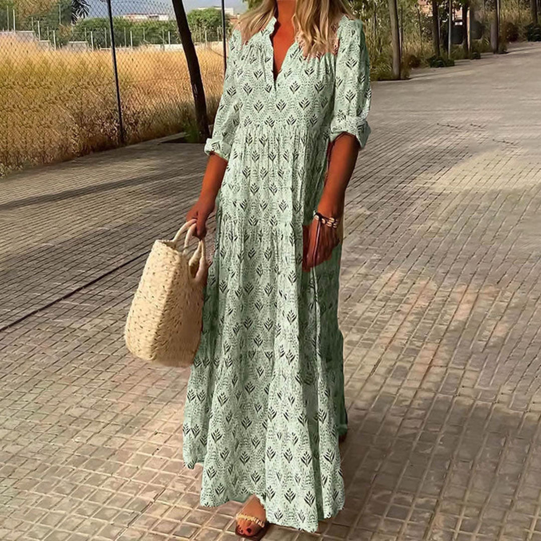 Laura – Women Floral Print Maxi Dress - Image 2
