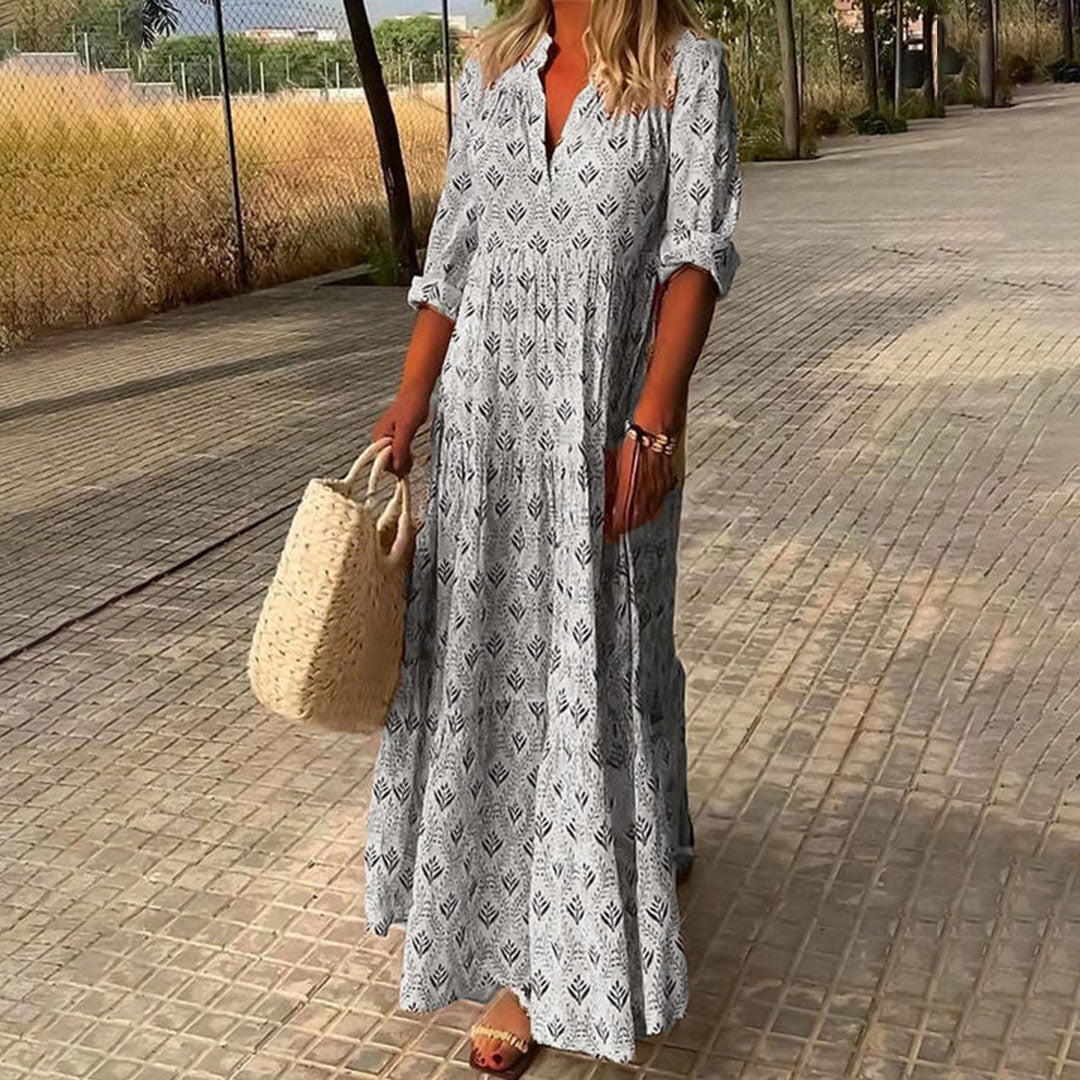 Laura – Women Floral Print Maxi Dress - Image 4