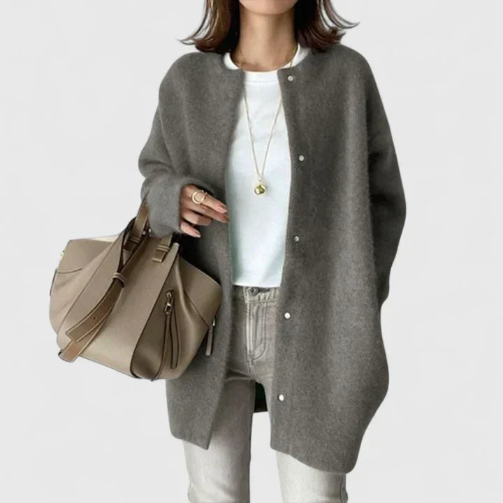 Women’s cardigan - Loose fit with buttons - J&B; - 4 - London-stylehouse.com