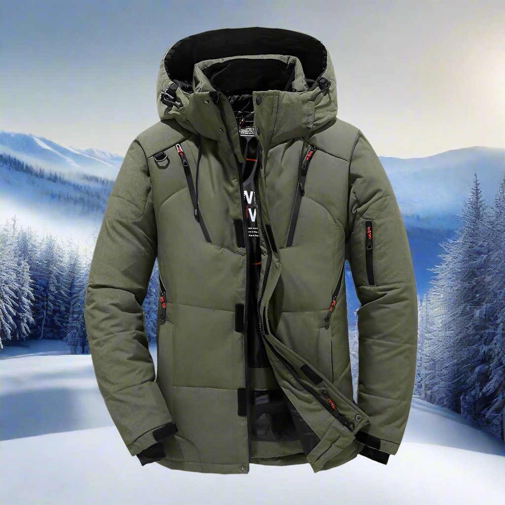 Padded men’s jacket with hood and zip - J&B; - 5 - London-stylehouse.com