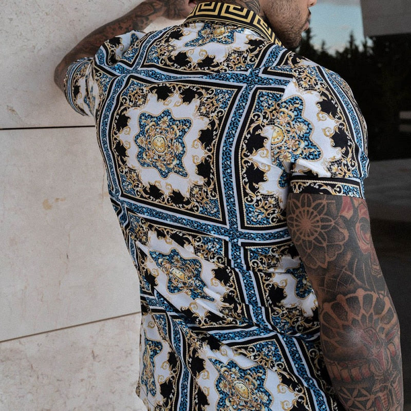 Karl – Stylish Printed Short Sleeve Shirt - Image 4