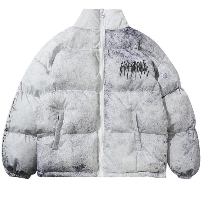 Men’s oversized down jacket with a striking print - J&B; - 4 - London-stylehouse.com