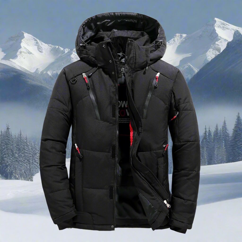 Padded men’s jacket with hood and zip - J&B; - 2 - London-stylehouse.com