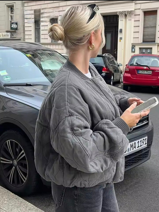 Sofía – Quilted Bomber Jacket for Women