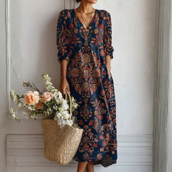 Christina – Elegant Floral Maxi Dress - Image 1