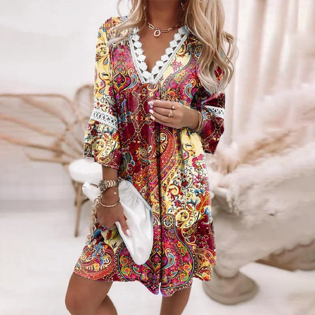Anna – Women Lace Trim Summer Dress - Image 2