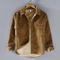 Men's corduroy jacket with a button placket and two pockets - J&B; - 1 - London-stylehouse.com