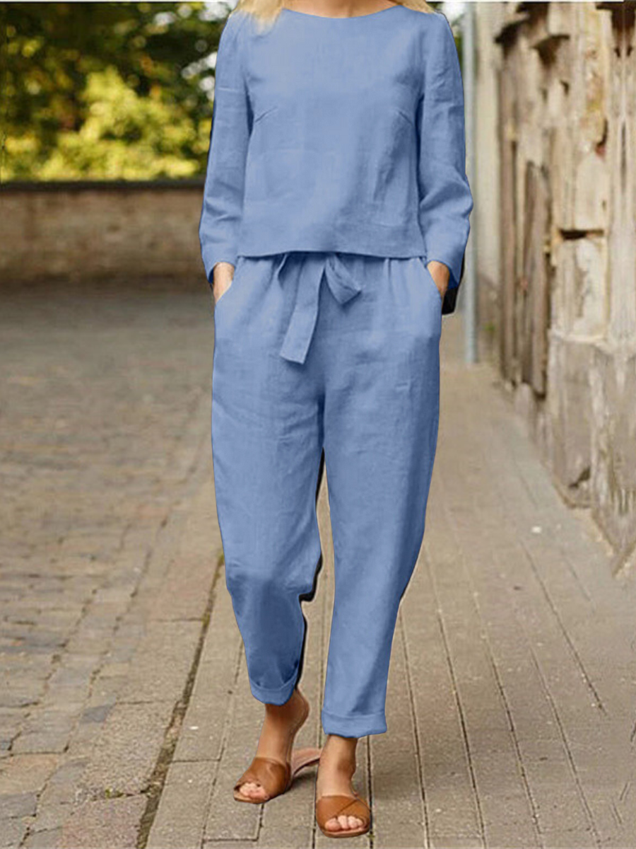 Andrea – 2-piece set Linen Ensemble for Women - Image 6
