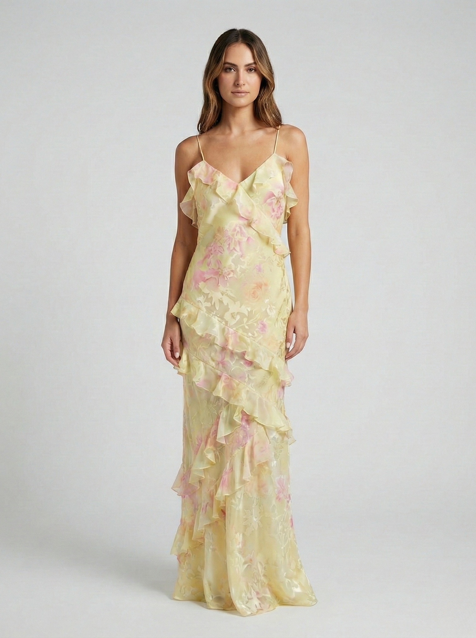 Monika – Elegant Flow Ruffle Maxi Dress for Women - Image 3