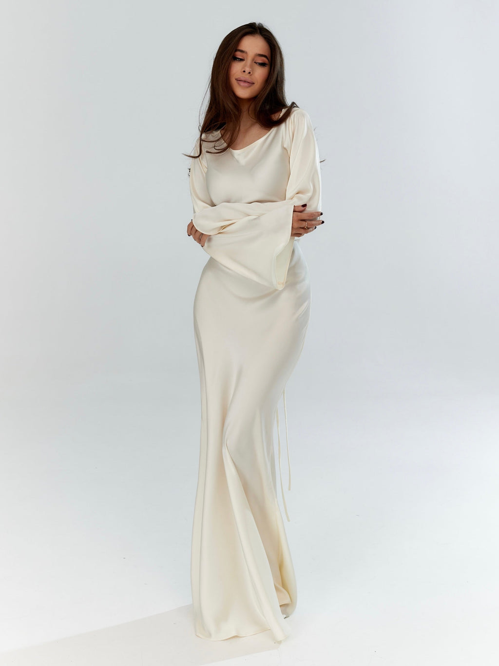 Clara – Elegant Long-sleeved Dress for Women - Image 1