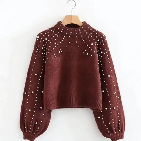 Lieselotte – Women Pearl Detail Sweater - Image 17
