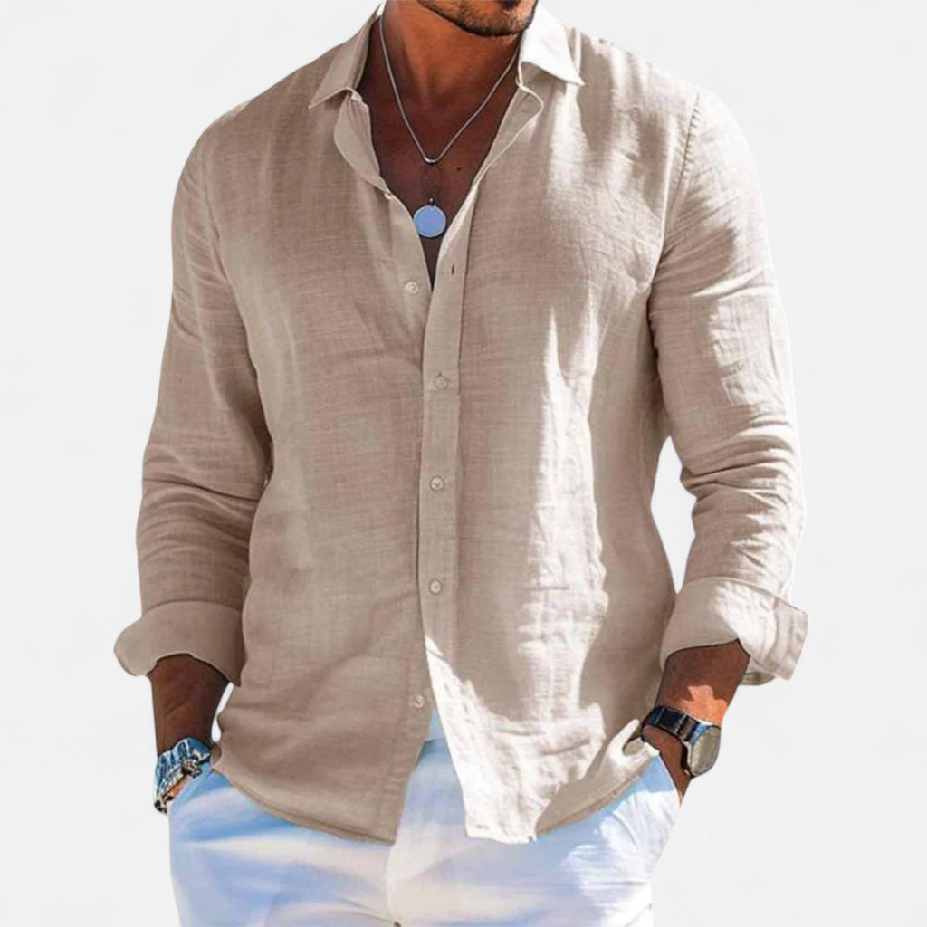 Robert – Linen Heritage Shirt for Men - Image 2