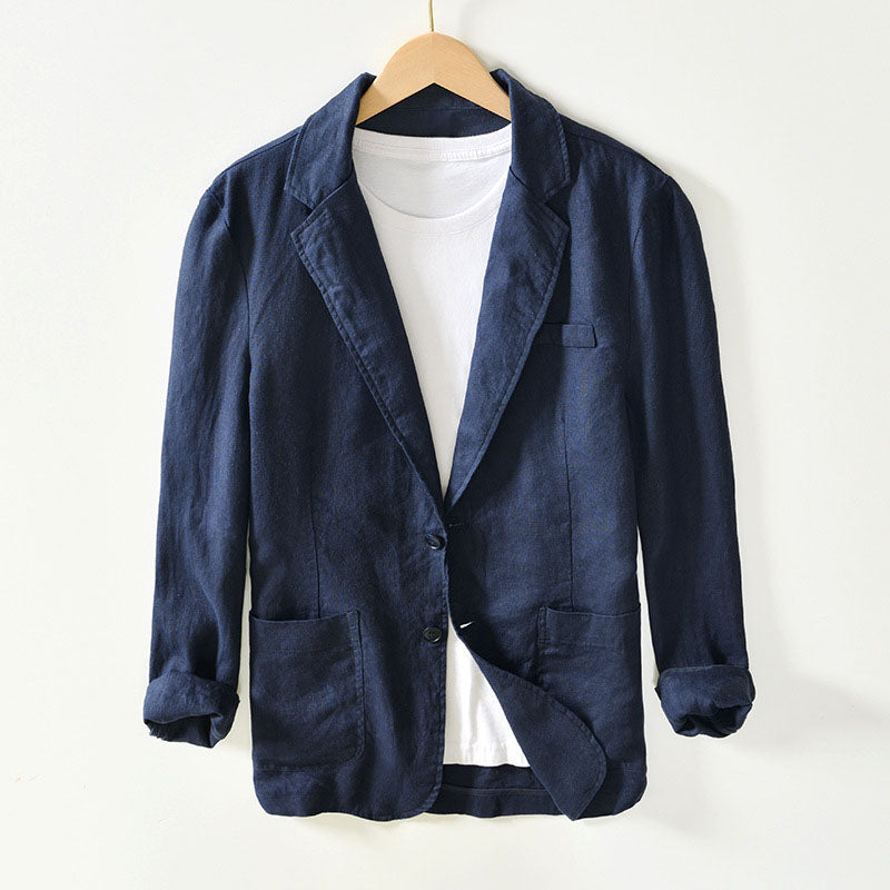 Karl Vitali Tuscan blazer in dark blue