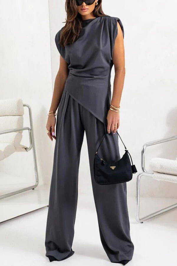 Laura – Elegant Allure Draped Two-Piece Set for Women - Image 9