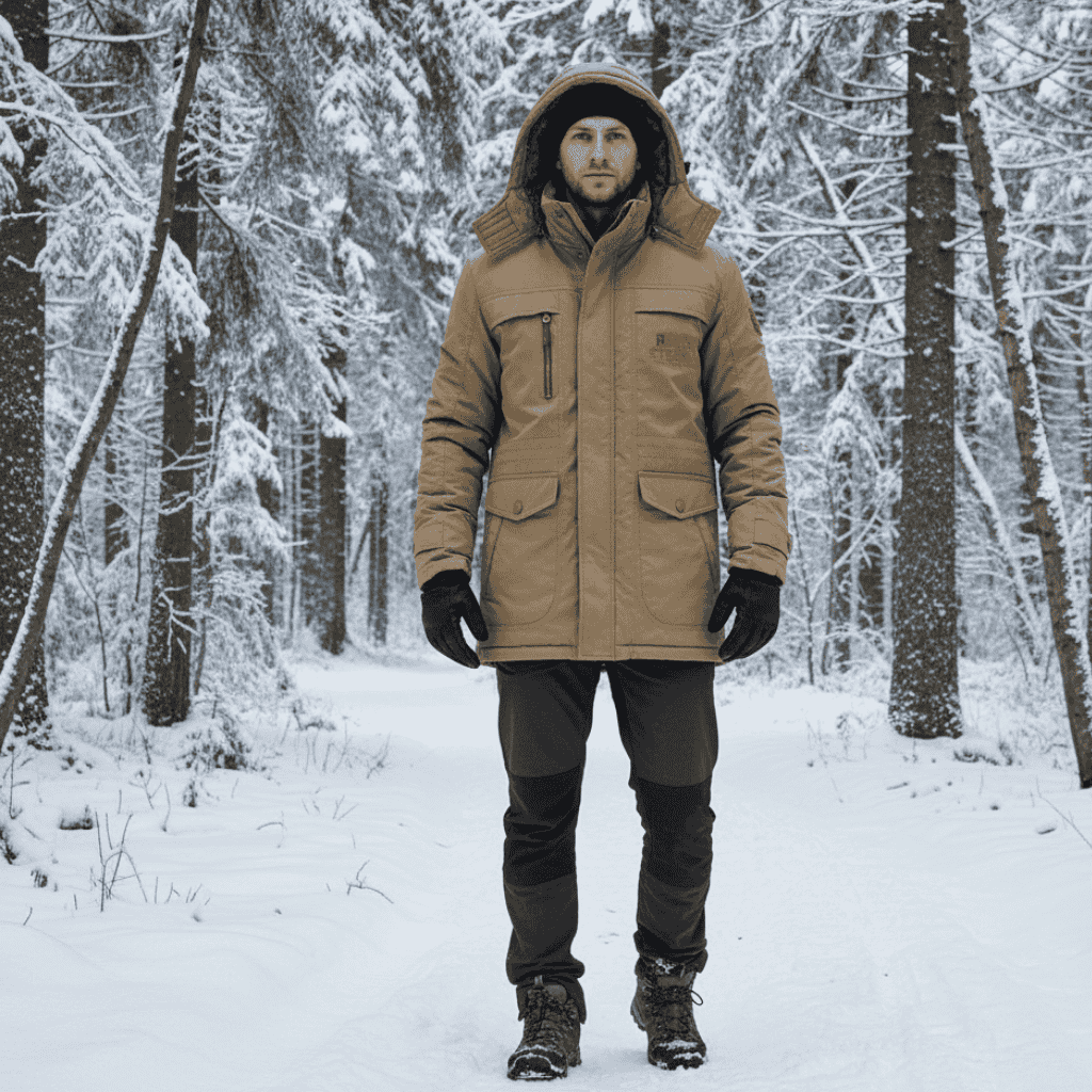 Men’s padded jacket with detachable hood and fleece lining - J&B; - 11 - London-stylehouse.com