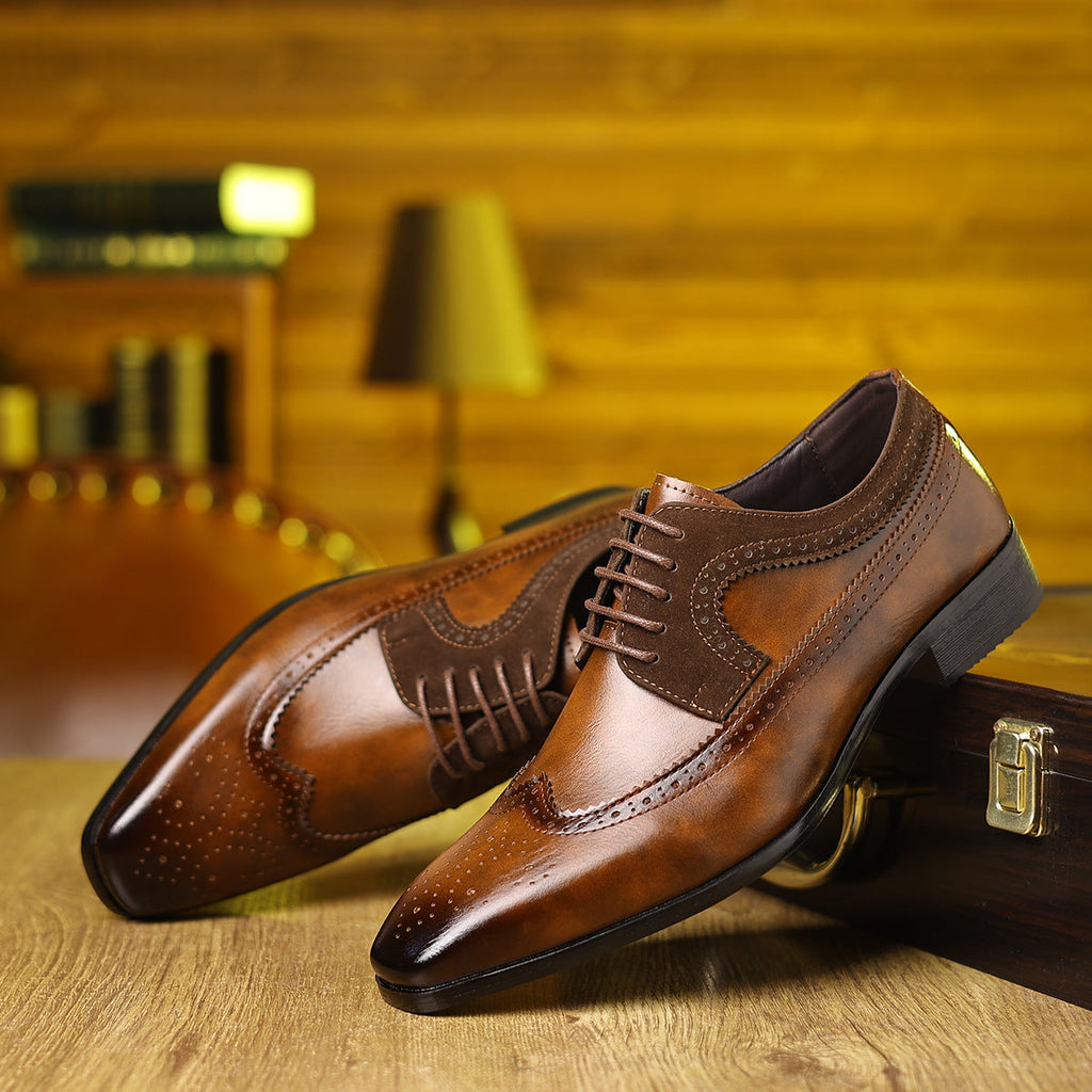 Hannah – Men’s Classic Brogue Dress Shoes - Image 1