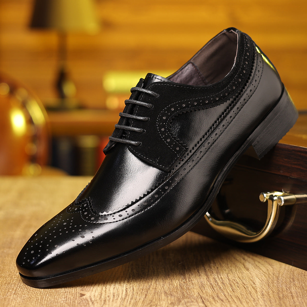 Hannah – Men’s Classic Brogue Dress Shoes - Image 2