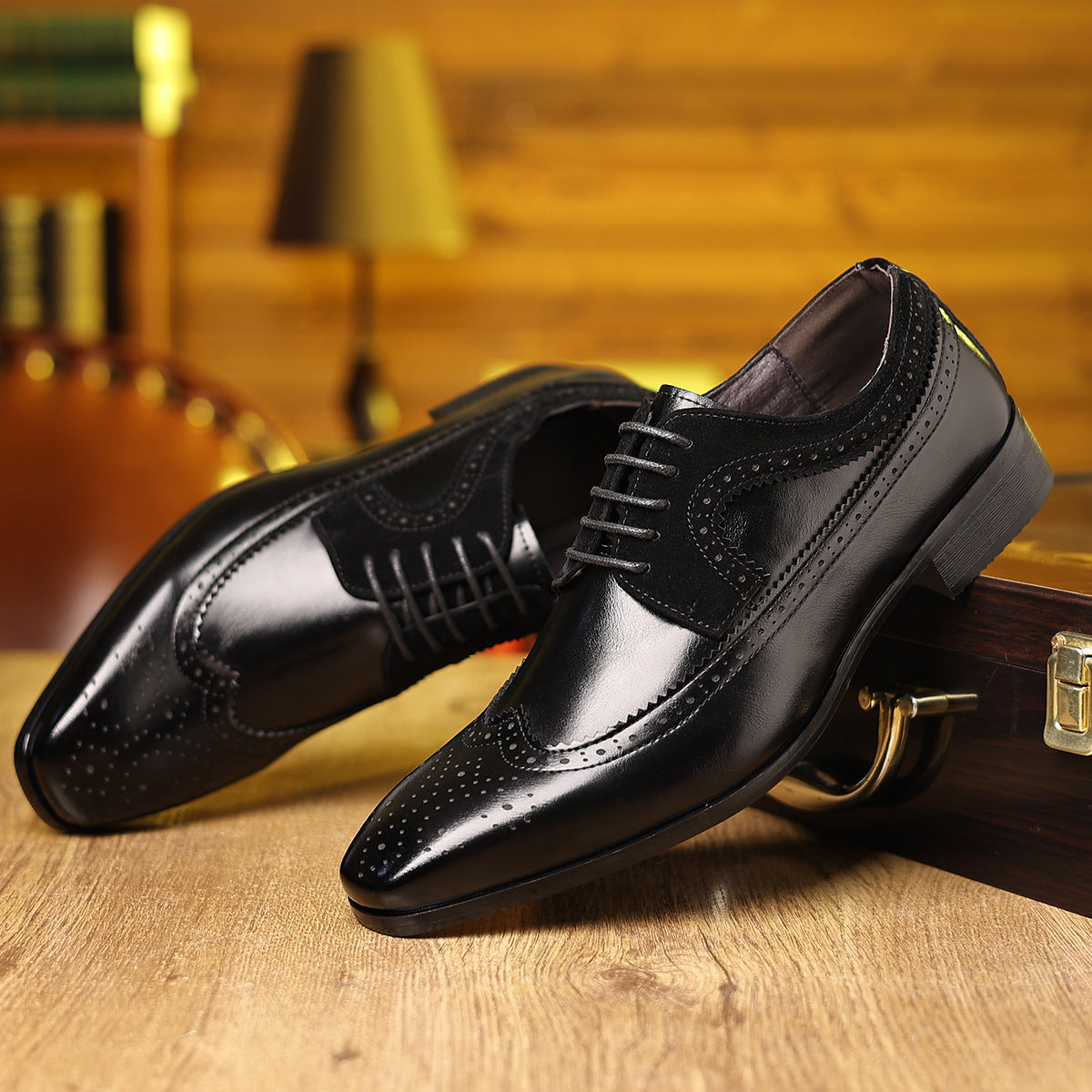 Hannah – Men’s Classic Brogue Dress Shoes - Image 3