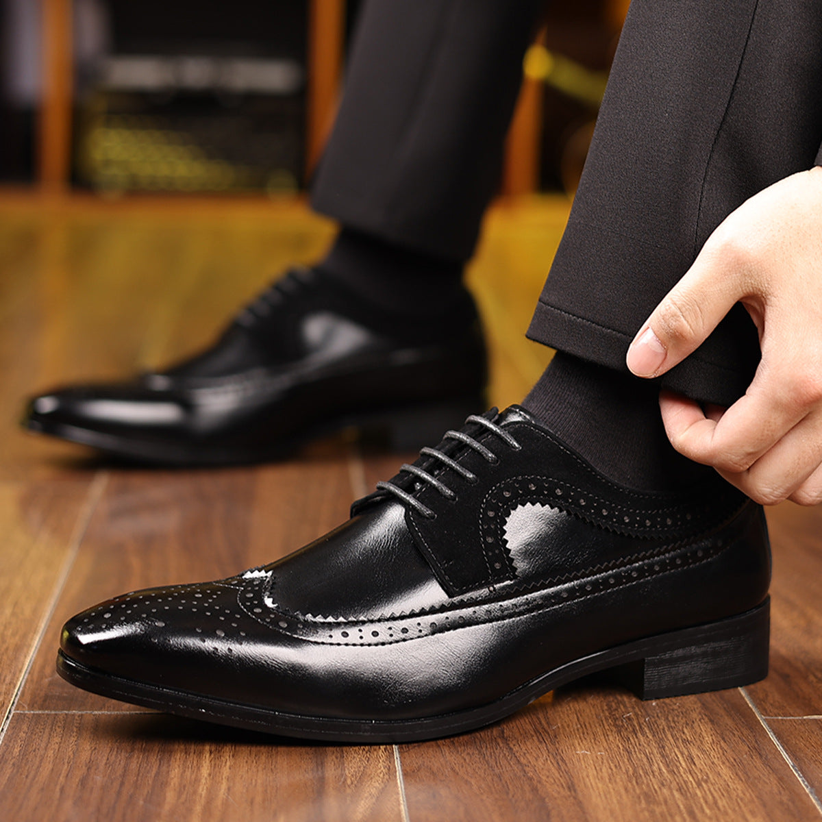 Hannah – Men’s Classic Brogue Dress Shoes - Image 4
