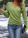 Lisa – Women Spring V-Neck Wrap Top - Image 1
