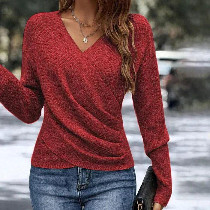 Lisa – Women Spring V-Neck Wrap Top - Image 4