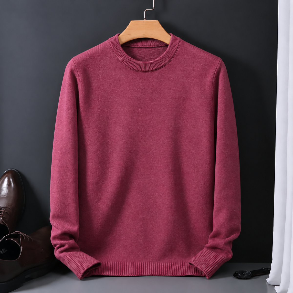 Men's Pullover with Classic Fit and Soft Texture | L&S