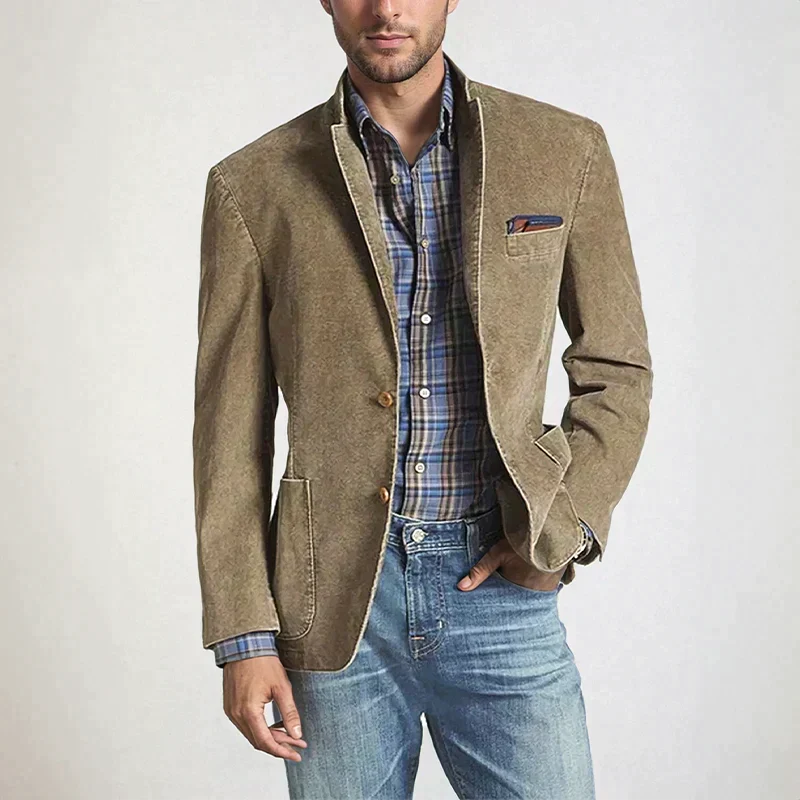 Jakob slim fit blazer jacket in brown