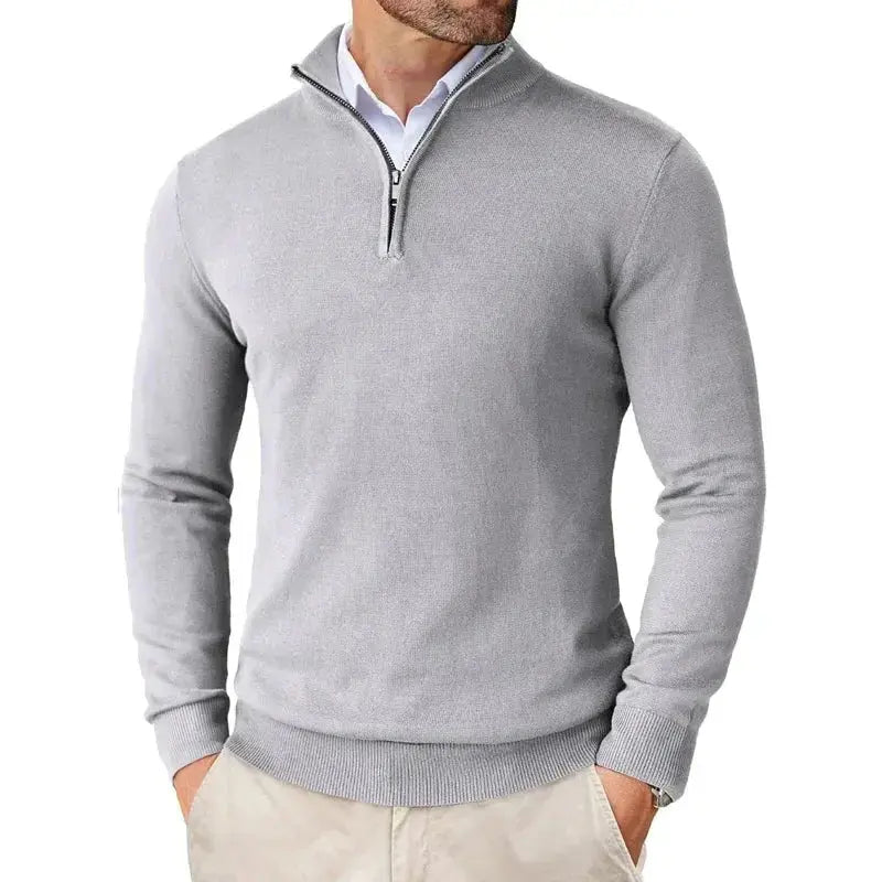 Men’s jacket with a quarter-length zip, loose fit and ribbed hem - J&B; - 5 - London-stylehouse.com