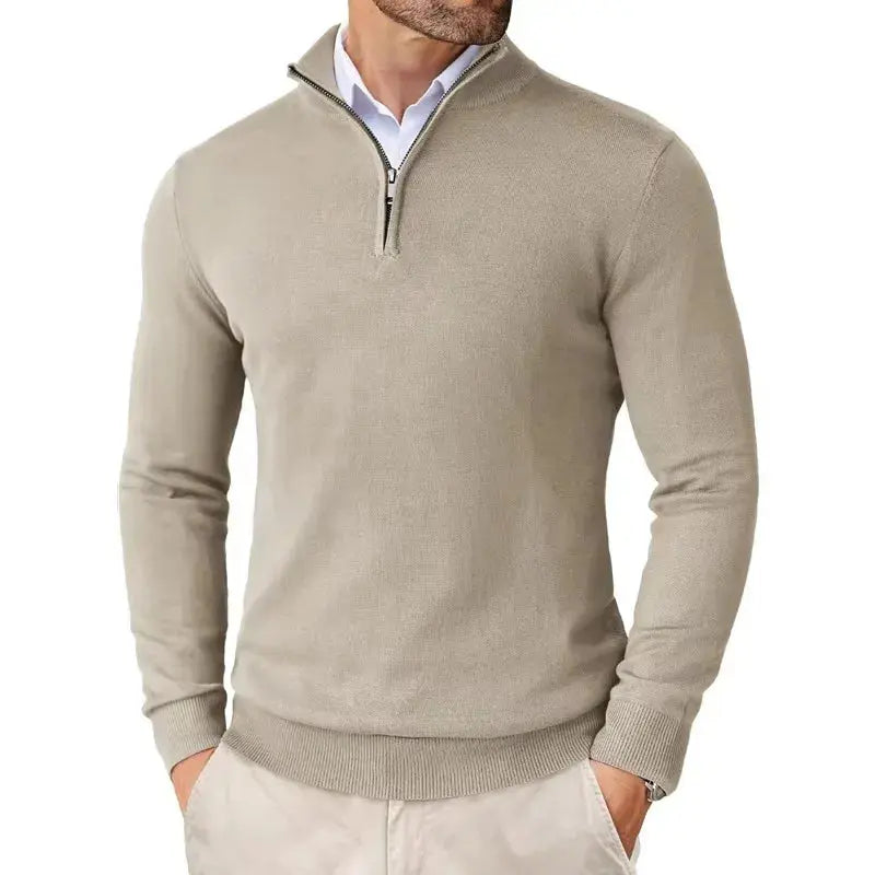 Men’s jacket with a quarter-length zip, loose fit and ribbed hem - J&B; - 6 - London-stylehouse.com