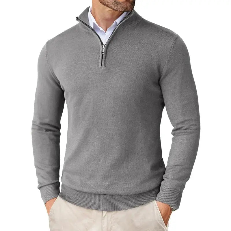 Men’s jacket with a quarter-length zip, loose fit and ribbed hem - J&B; - 4 - London-stylehouse.com