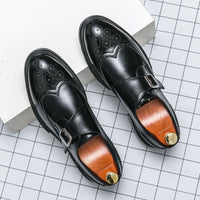 Leon – Wingtip Monk Strap Brogue Shoes - Image 1
